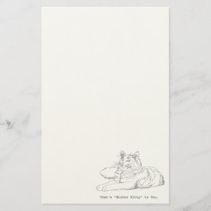 Herr Kitty Cat Stationery Briefpapier