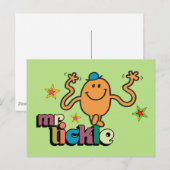 Herr Kitzel | Funkelnde Sterne Postkarte (Vorne/Hinten)
