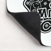 Herr Kitzel | Schwarz-Weißer Spaß Mousepad (Ecke)