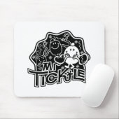 Herr Kitzel | Schwarz-Weißer Spaß Mousepad (Mit Mouse)