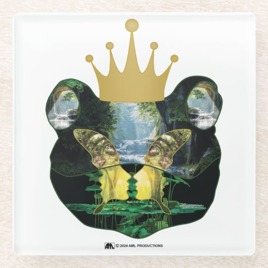 Herr "KÖNIG" - URSPRÜNGLICHE VERSION 1 Glasuntersetzer (Vorderseite)