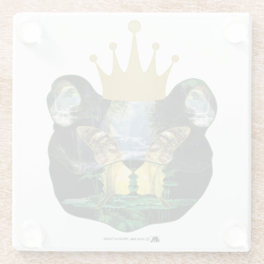 Herr "KÖNIG" - URSPRÜNGLICHE VERSION 1 Glasuntersetzer (Rückseite)