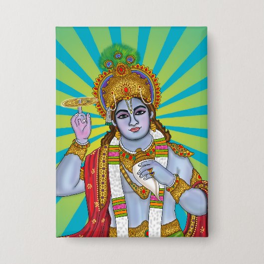Herr Krishna Button (Vorderseite)