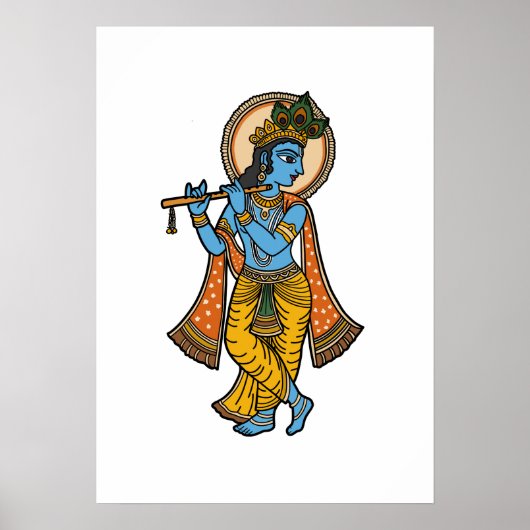 Herr Krishna Poster (Vorne)