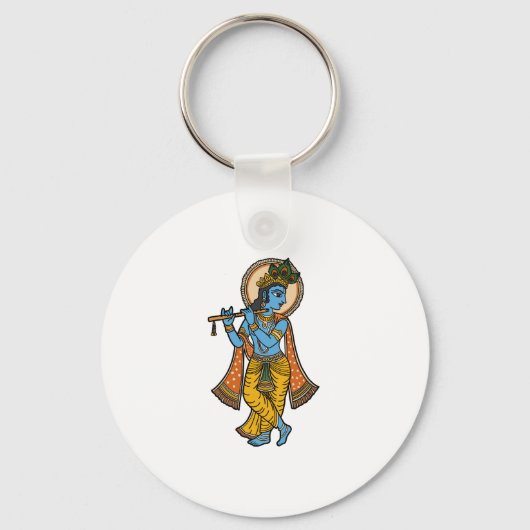 Herr Krishna Schlüsselanhänger (Vorderseite)