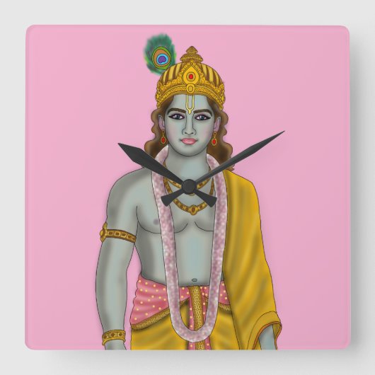 Herr Krishna Wanduhr (Vorderseite)