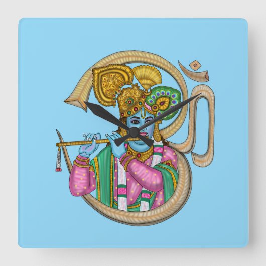 Herr Krishna Wanduhr (Vorderseite)