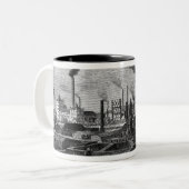 Herr Krupps Factory in Essen, Deutschland Zweifarbige Tasse (Vorderseite Links)