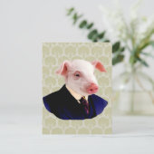 Herr Langdon - Schwein: Postkarte (Stehend Vorderseite)