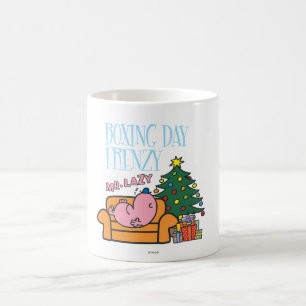 Herr Lazy Resting auf einer Couch Kaffeetasse