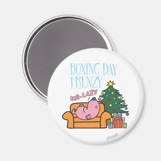 Herr Lazy Resting auf einer Couch Magnet (Vorderseite/Rückseite)