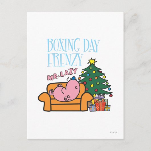 Herr Lazy Resting auf einer Couch Postkarte (Vorderseite)