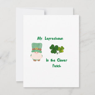 Herr Leprechaun im Kleber-Patch Feiertagskarte
