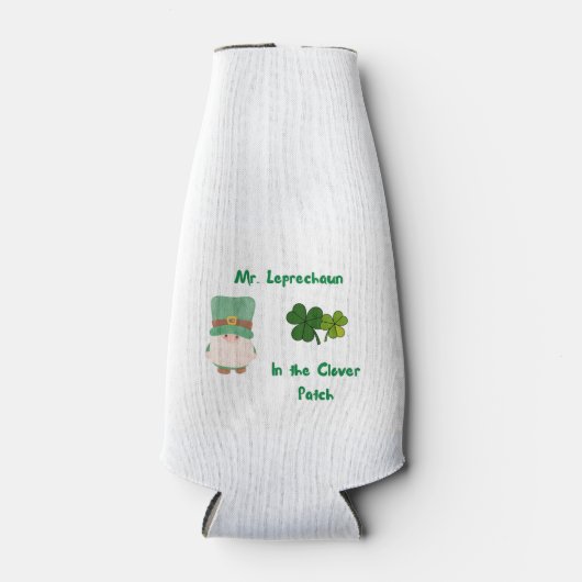 Herr Leprechaun im Kleber-Patch Flaschenkühler (Vorderseite)