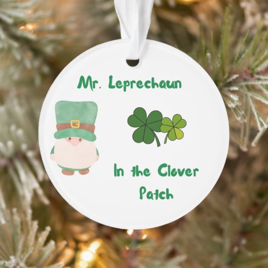 Herr Leprechaun im Kleber-Patch Ornament (Baum)