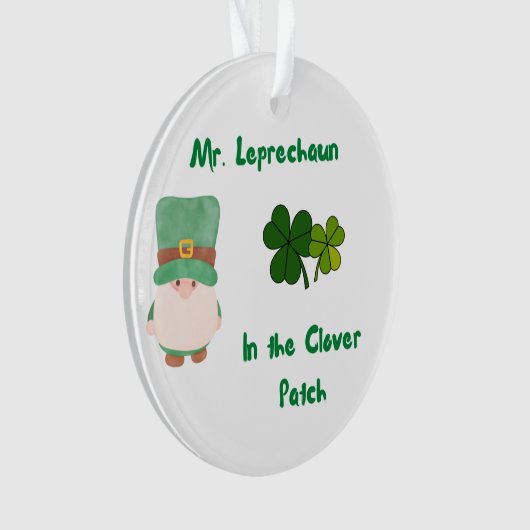 Herr Leprechaun im Kleber-Patch Ornament (Vorderseite)