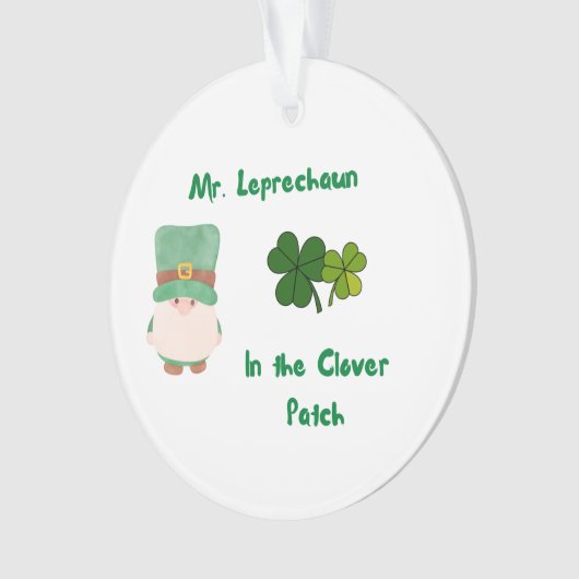 Herr Leprechaun im Kleber-Patch Ornament (Vorderseite)