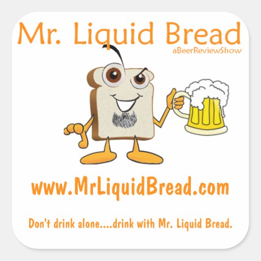 Herr Liquid Broad Square Stickers (Vorderseite)