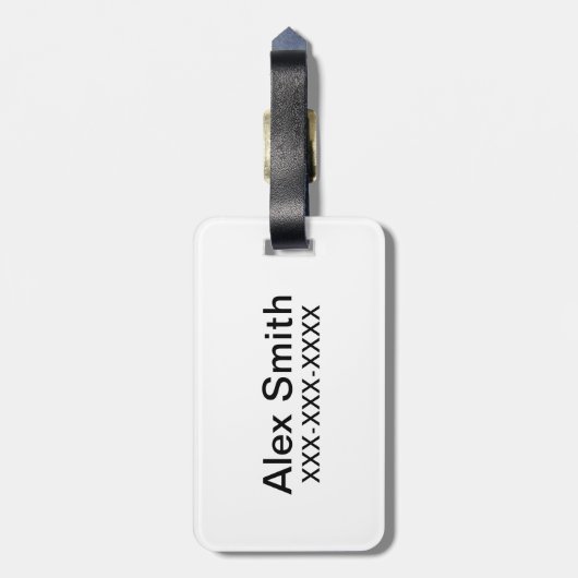 Herr Little & Little Miss Pattern Gepäckanhänger (Rückseite vertikal)