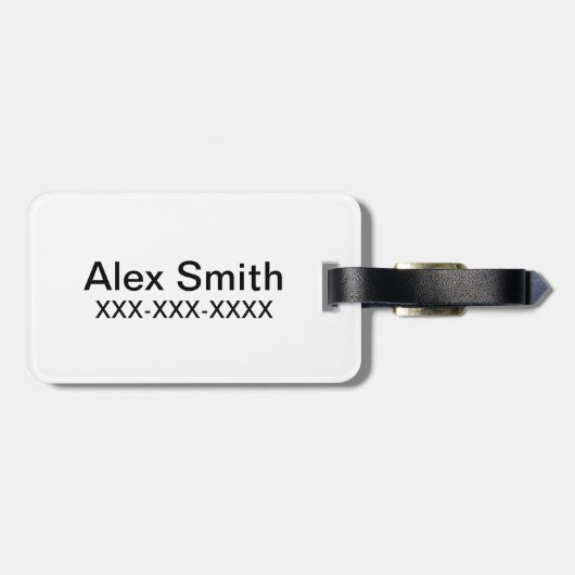 Herr Little & Little Miss Pattern Gepäckanhänger (Rückseite horizontal)