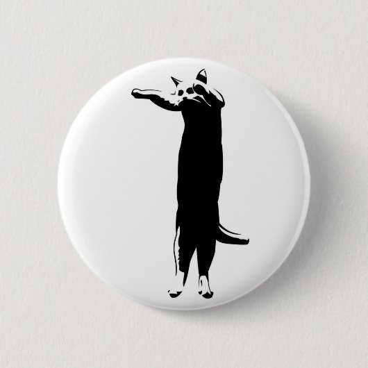 Herr Long Cat Badge Button (Vorderseite)