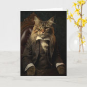 Herr Lover, Lover Cat Grußkarte Karte (Gelbe Blume)