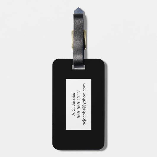 Herr Luggage Tag Gepäckanhänger (Rückseite vertikal)