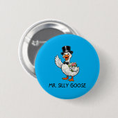 Herr lustiger Gans Hochzeit Junggesellenabschied L Button (Vorne & Hinten)