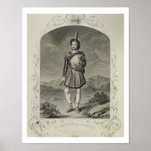 Herr Macready als Macbeth, Szene 3 der Taten-I, im Poster