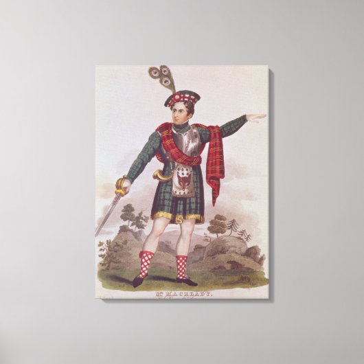 Herr Macready in der Rolle von Rob Roy Macgregor Leinwanddruck (Vorderseite)