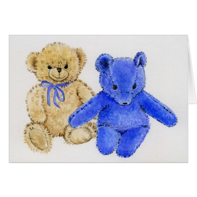 "Herr McCuddles und blauer Bär " (Vorderseite (Horizontal))