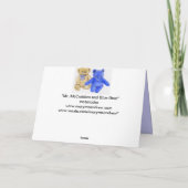 Herr McCuddles und Blue Bear Happy Birthday Karte (Rückseite)