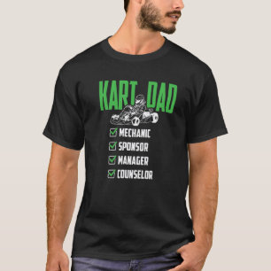 Herr Mechaniker Sponsor Manager Kart Vater T-Shirt
