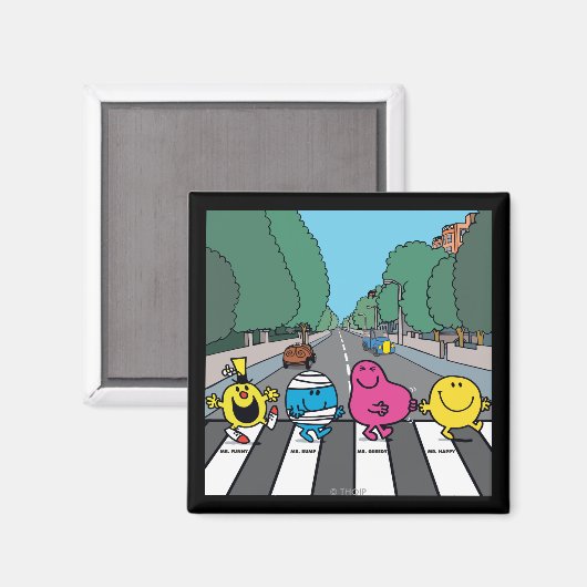 Herr Men Abbey Road Walkers Magnet (Vorderseite/Rückseite)