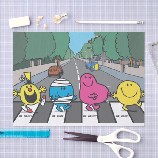 Herr Men Abbey Road Walkers Seidenpapier (Handwerk)