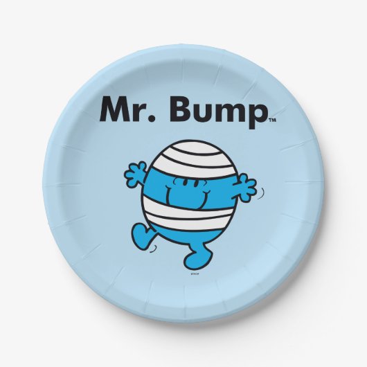 Herr Men | Herr Bump ist ein Clutz Pappteller (Vorderseite)