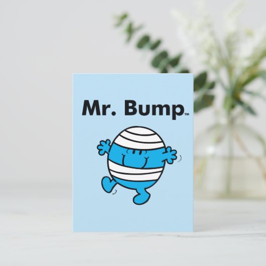 Herr Men | Herr Bump ist ein Clutz Postkarte (Stehend Vorderseite)