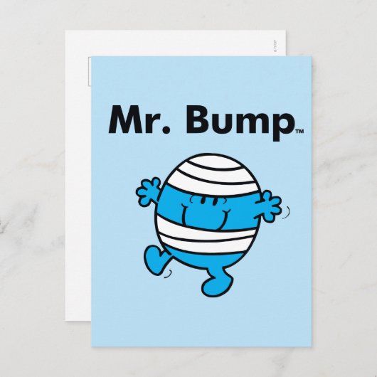 Herr Men | Herr Bump ist ein Clutz Postkarte (Vorne/Hinten)