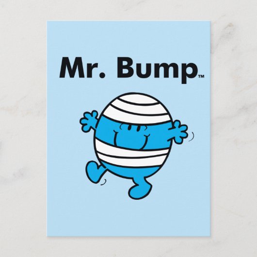 Herr Men | Herr Bump ist ein Clutz Postkarte (Vorderseite)