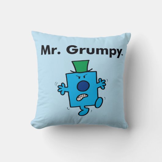 Herr Men | Herr Grumpy ist ein Grump Kissen (Vorderseite)