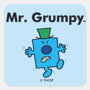 Herr Men   Herr Grumpy ist ein Grump Quadratischer Aufkleber