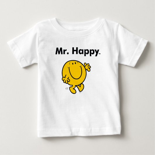 Herr Men | Herr Happy ist immer glücklich Baby T-shirt (Vorderseite)