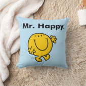 Herr Men | Herr Happy ist immer glücklich Kissen (Decke)