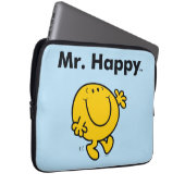 Herr Men | Herr Happy ist immer glücklich Laptopschutzhülle (Vorne Rechts)