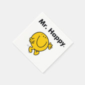 Herr Men | Herr Happy ist immer glücklich Serviette (Ecke)