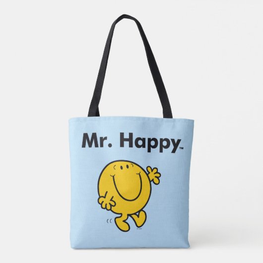 Herr Men | Herr Happy ist immer glücklich Tasche (Rückseite)