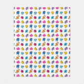 Herr Men & Little Miss | Dancing Neon Pattern Fleecedecke (Vorderseite)