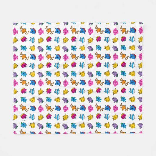 Herr Men & Little Miss | Dancing Neon Pattern Fleecedecke (Vorderseite (Horizontal))