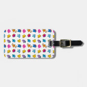 Herr Men & Little Miss | Dancing Neon Pattern Gepäckanhänger (Vorderseite horizontal)