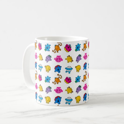 Herr Men & Little Miss | Dancing Neon Pattern Kaffeetasse (Vorderseite Links)
